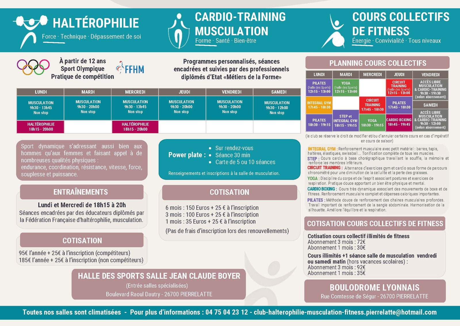 Flyer  Halterophilie -Musculation - Fitness2026-2027
